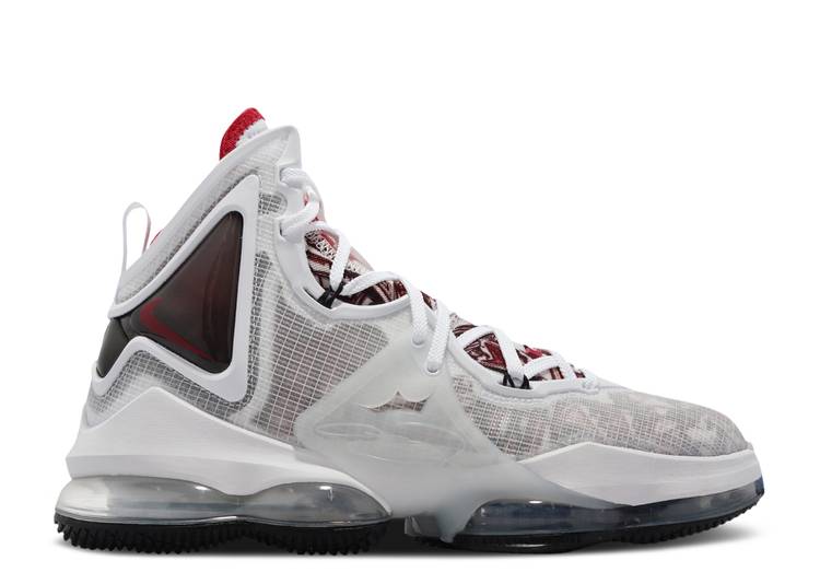 【 NIKE LEBRON 19 EP KETCH / WHITE UNIVERSITY RED BLACK 】 レブロン 白色 ホワイト 赤 レッド 黒色 ブラック スニーカー メンズ ナイキ