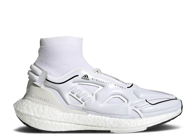 【 ADIDAS STELLA MCCARTNEY X WMNS ULTRABOOST 22 ELEVATED \u0027CLOUD WHITE CORE BLACK\u0027 / CLOUD WHITE WHITE VAPOUR CORE 】 アディダス 白いこと 白いこと 中核グループ スニーカー レディース
