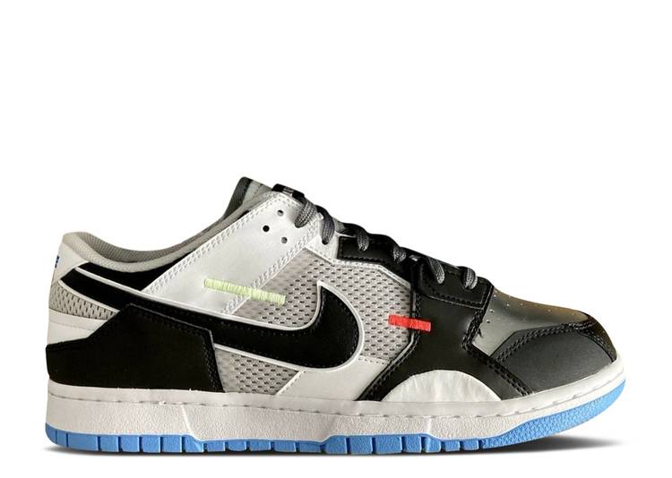 【 NIKE DUNK LOW SCRAP PREMIUM 'MISMATCH' / BLACK NEUTRAL GREY UNIVERSITY 】 ダンク プレミアム 黒色 ブラック 灰色 グレー ダンクロー スニーカー メンズ ナイキ
