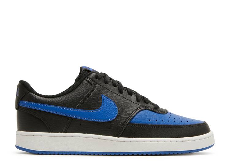 【 NIKE COURT VISION LOW 'BLACK GAME ROYAL' / BLACK GAME ROYAL WHITE 】 コート ゲーム 黒色 ブラック 白色 ホワイト ゲームロイヤル 青 ブルー' ブルー スニーカー メンズ ナイキ｜スニケス