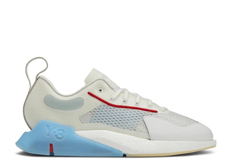 【 ADIDAS Y-3 ORISAN \u0027WHITE BRIGHT CYAN\u0027 / CORE WHITE BRIGHT CYAN RED 】 アディダス 中核グループ 白いこと 白いこと シアン 赤 赤いこと スニーカー メンズ スニーカー-靴-メンズ靴