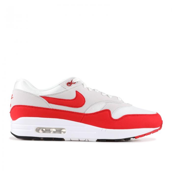 【 NIKE AIR MAX 1 OG 'ANNIVERSARY' 2017 RE-RELEASE / WHITE UNIVERSITY RED 】 マックス 白色 ホワイト 赤 レッド エアマックス スニーカー メンズ ナイキ｜スニケス