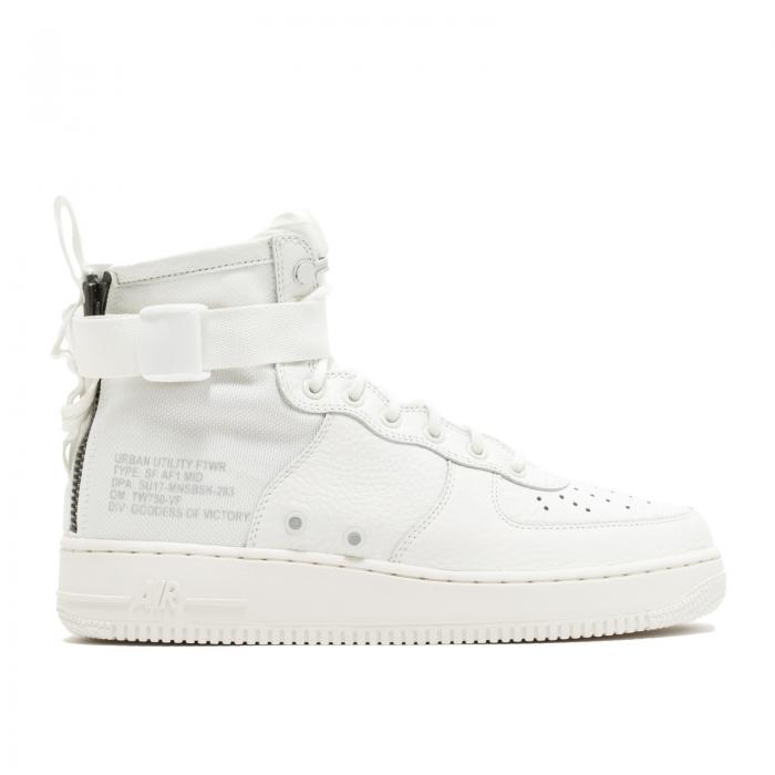 【 NIKE SF AIR FORCE 1 MID 'TRIPLE IVORY' / IVORY IVORY WHITE 】 ミッド アイボリー 白色 ホワイト エアフォース スニーカー メンズ ナイキ