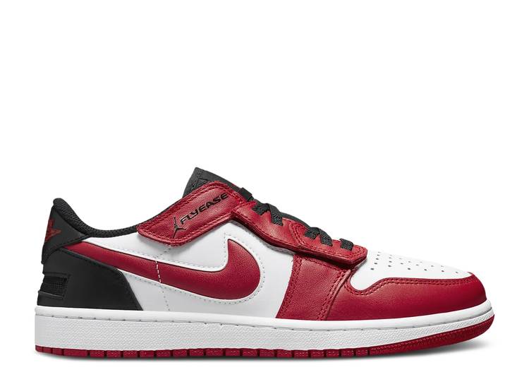 【 AIR JORDAN JORDAN 1 LOW FLYEASE 'WHITE GYM RED' / WHITE BLACK GYM RED 】 ナイキ 白色 ホワイト 黒色 ブラック 赤 レッド エアジョーダン スニーカー メンズ