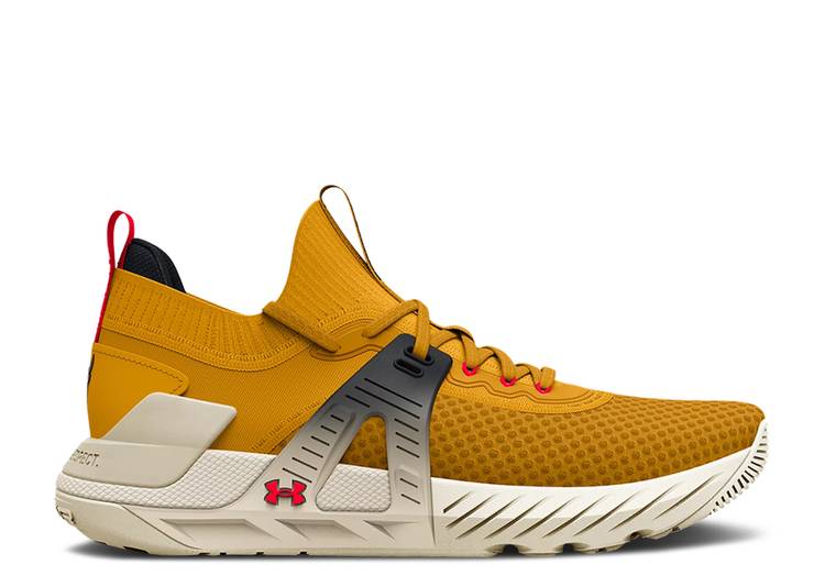 【 UNDER ARMOUR PROJECT ROCK 4 'HERITAGE' / CRUISE GOLD STONE 】 ゴールド アンダーアーマー スニーカー メンズ|スニケス