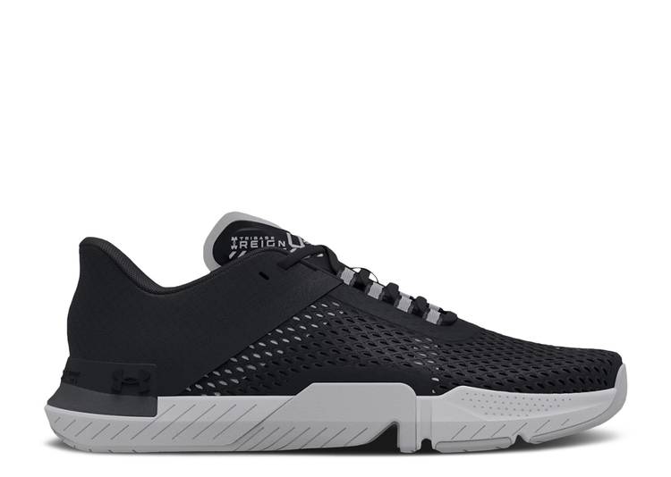 【 UNDER ARMOUR WMNS TRIBASE REIGN 4 \u0027BLACK HALO GREY\u0027 / BLACK HALO GREY 】 黒いこと 黒いこと 薄墨色 薄墨色 アンダーアーマー スニーカー レディース