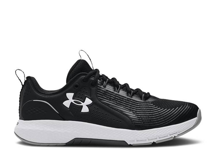 【 UNDER ARMOUR CHARGED COMMIT 3 4E WIDE 'BLACK WHITE' / BLACK WHITE 】 黒色 ブラック 白色 ホワイト アンダーアーマー スニーカー メンズ｜スニケス