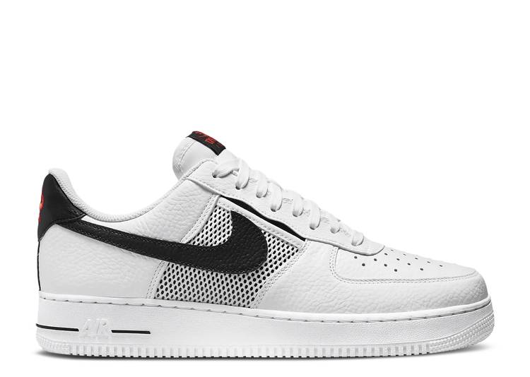 【 NIKE AIR FORCE 1 07 LV8 MESH POCKET - WHITE BLACK / WHITE HABANERO RED WHITE BLACK 】 白色 ホワイト 赤 レッド 黒色 ブラック エアフォース スニーカー メンズ ナイキ