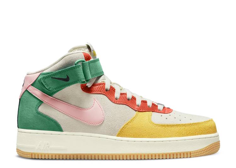 【 NIKE AIR FORCE 1 MID 'VIVID SULFUR RUSH ORANGE' / COCONUT MILK BLEACHED CORAL 】 ミッド ラッシュ エアフォース スニーカー メンズ ナイキ|スニケス