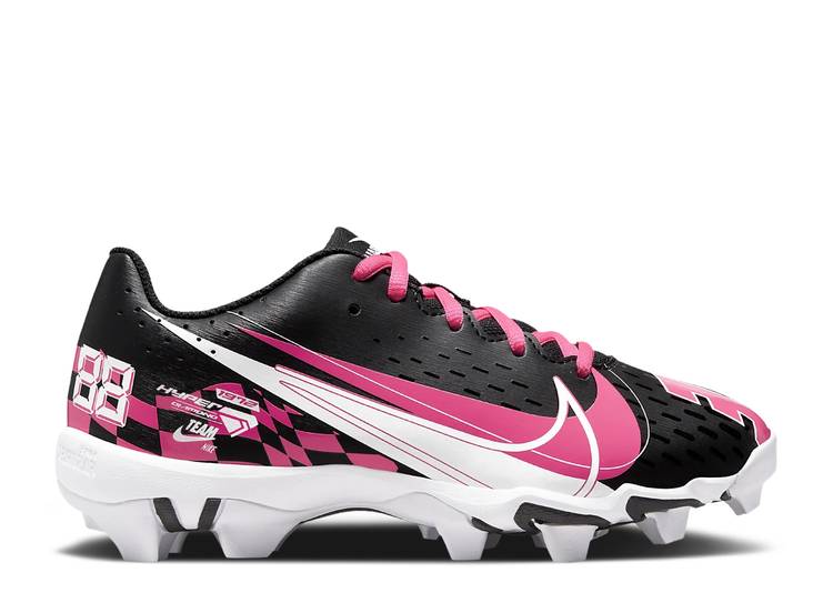 【 NIKE HYPERDIAMOND 4 KEYSTONE GG 'BLACK HYPER PINK' / BLACK HYPER PINK WHITE 】 キーストーン 黒色 ブラック ピンク 白色 ホワイト ジュニア キッズ ベビー マタニティ スニーカー ナイキ|スニケス