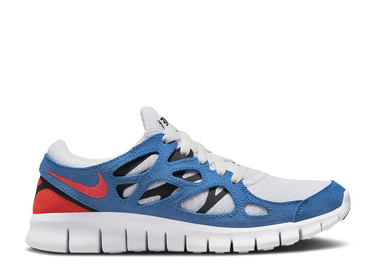 【 NIKE WMNS FREE RUN 2 \u0027WHITE PHOTO BLUE\u0027 / WHITE PHOTO BLUE BLACK BRIGHT 】 無償性 幽客 白いこと 白いこと 青碧 青色 黒いこと 黒いこと スニーカー レディース ナイキ スニーカー-レディース靴