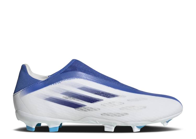 【 ADIDAS X SPEEDFLOW.3 LACELESS FG \u0027WHITE LEGACY INDIGO\u0027 / CLOUD WHITE LEGACY INDIGO HI RES 】 アディダス レガシー 白いこと 白いこと 藍色 インディゴ スニーカー メンズ
