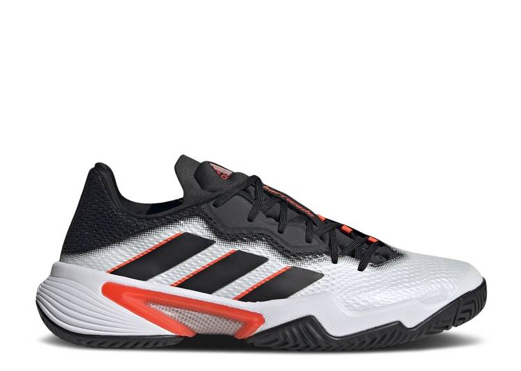 【 ADIDAS BARRICADE 'WHITE BLACK SOLAR RED' / CLOUD WHITE CORE BLACK SOLAR RED 】 アディダス バリケード 黒色 ブラック 白色 ホワイト コア 赤 レッド スニーカー メンズ