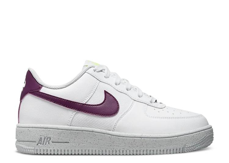 【 NIKE AIR FORCE 1 CRATER NEXT NATURE GS 'WHITE SANGRIA' / WHITE VOLT PURE PLATINUM SANGRIA 】 白色 ホワイト ピュア プラチナム エアフォース ジュニア キッズ ベビー マタニティ スニーカー ナイキ
