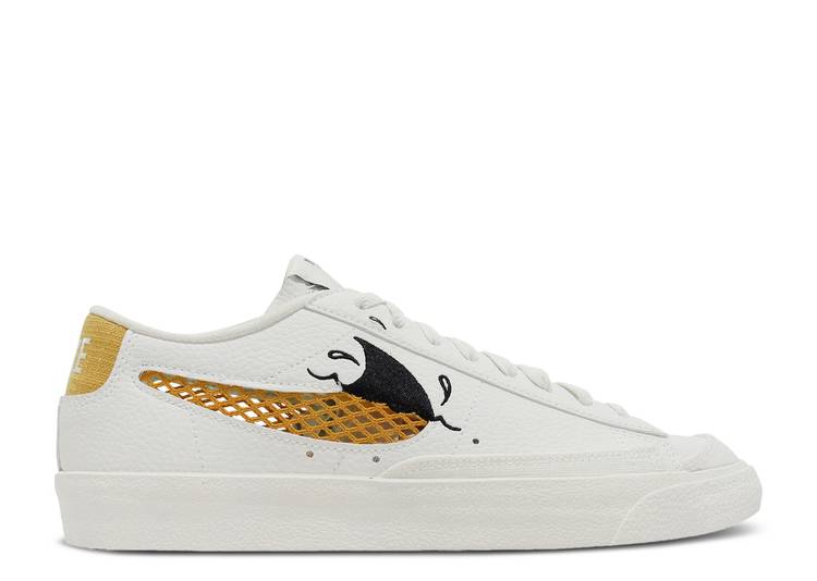 【 NIKE BLAZER LOW 77 SE NEXT NATURE UN CLUB - SAIL / SAIL BLACK VIVID GREEN SANDED 】 ブレイザー クラブ 黒色 ブラック 緑 グリーン スニーカー メンズ ナイキ