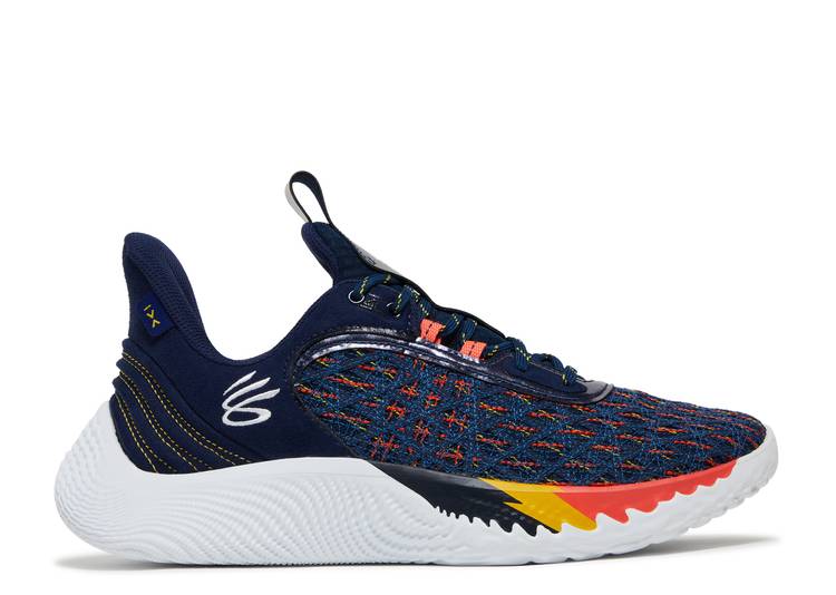 【 CURRY BRAND CURRY FLOW 9 WE BELIEVE / MIDNIGHT NAVY ORANGE 】 カリー フローレス 紺色 ネイビー 橙 オレンジ スニーカー メンズ