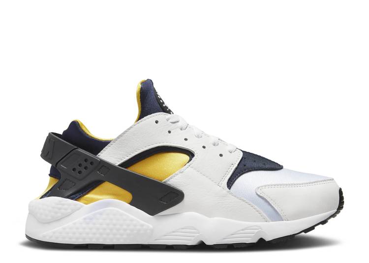 【 NIKE AIR HUARACHE 'MICHIGAN' / WHITE VARSITY MAIZE 】 ハラチ 白色 ホワイト スニーカー メンズ ナイキ