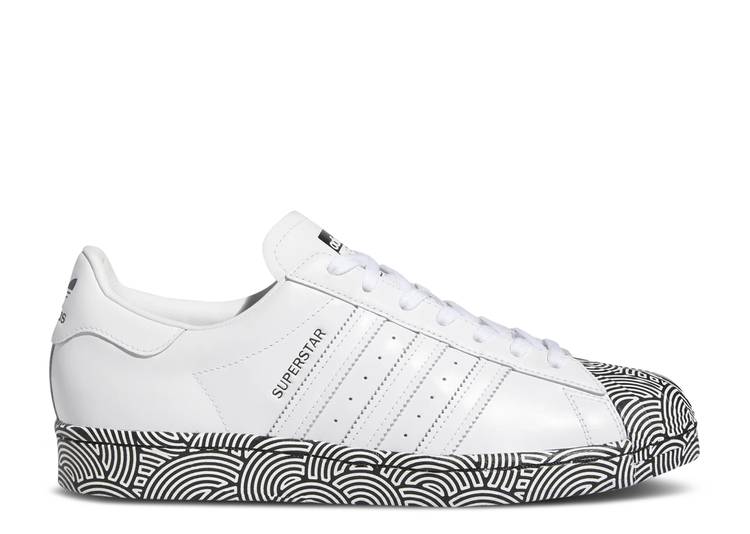 【 ADIDAS HIROCOLEDGE X SUPERSTAR TAKAHASHI HIROKO - WHITE BLACK / CLOUD WHITE CORE BLACK SIGNAL 】 アディダス スーパースター 白色 ホワイト コア 黒色 ブラック スニーカー メンズ