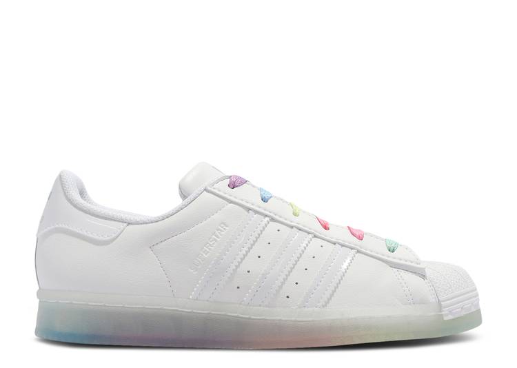 【 ADIDAS SUPERSTAR WHITE RAINBOW SOLE / CLOUD WHITE CLOUD WHITE CLOUD 】 アディダス スーパースター 虹色 レインボー 白色 ホワイト スニーカー メンズ