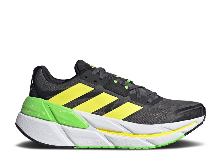 【 ADIDAS ADISTAR CS \u0027GREY BEAM YELLOW\u0027 / GREY FIVE BEAM YELLOW SOLAR 】 アディダス 薄墨色 薄墨色 黄味がかった 黄色 スニーカー メンズ