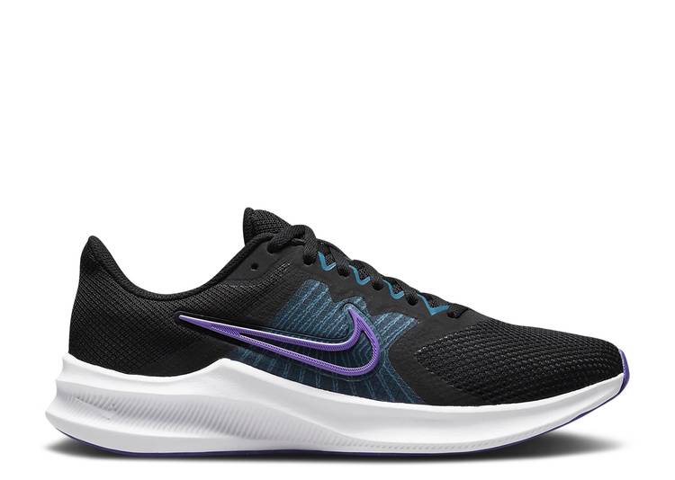 【 NIKE WMNS DOWNSHIFTER 11 'BLACK DARK IRIS' / BLACK WASHED TEAL DOLL DARK IRIS 】 黒色 ブラック スニーカー レディース ナイキ