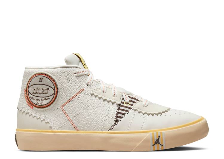 【 AIR JORDAN MAISON CH・・TEAU ROUGE X JORDAN SERIES MID \u0027UNITED YOUTH INTERNATIONAL - SAIL\u0027 / SAIL BROWN BASALT PALE VANILLA 】 ナイキ 続きもの ミッド 赤ちゃん用 赤銅色 赤銅色 エアジョーダン スニーカー メンズ