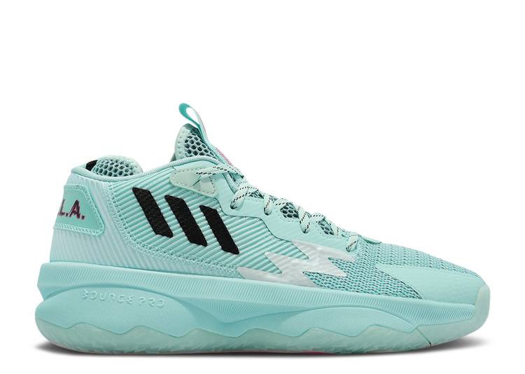 【 ADIDAS DAME 8 'RESPECT MY NAME' / ENERGY AQUA CORE BLACK TEAM 】 アディダス エナジー アクア コア 黒色 ブラック チーム スニーカー メンズ