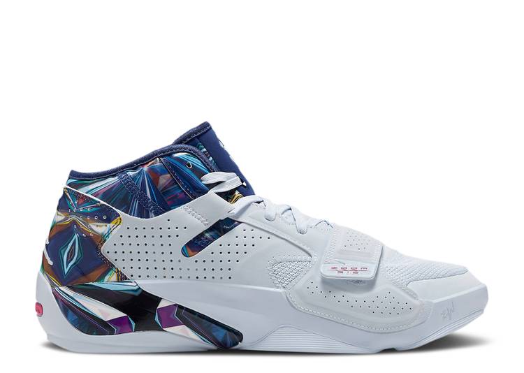 【 AIR JORDAN JORDAN ZION 2 PF \u0027HOPE DIAMOND\u0027 / HALF BLUE PINK PRIME DEEP ROYAL 】 ナイキ 二分の一 青み 青色 サクラ色 ディープ エアジョーダン スニーカー メンズ