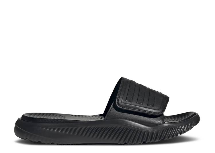 【 ADIDAS ALPHABOUNCE SLIDE \u0027TRIPLE BLACK\u0027 / CORE BLACK CORE BLACK CORE BLACK 】 アディダス サンダル 中核グループ 黒いこと 黒いこと スニーカー メンズ