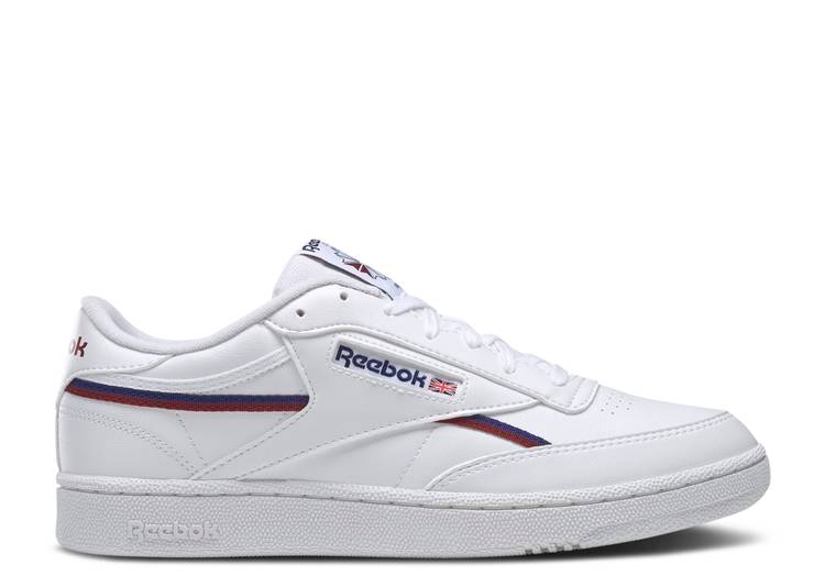 【 REEBOK CLUB C 85 VEGAN 'WHITE CLASSIC BURGUNDY' / FOOTWEAR WHITE CLASSIC COBALT 】 リーボック クラブ クラシック 白色 ホワイト スニーカー メンズ