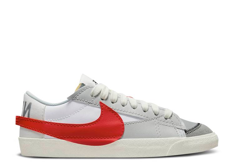 【 NIKE BLAZER LOW 77 JUMBO WHITE UNIVERSITY RED / WHITE PHOTON DUST LIGHT SMOKE 】 ブレイザー ジャンボ 白色 ホワイト スニーカー メンズ ナイキ