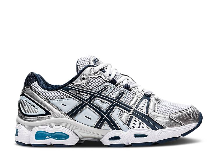 【 ASICS WMNS GEL NIMBUS 9 'PURE SILVER FRENCH BLUE' / PURE SILVER FRENCH BLUE 】 銀色 シルバー ピュア 青色 ブルー スニーカー レディース アシックス|スニケス