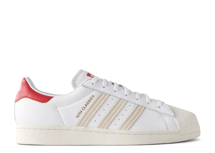 【 ADIDAS KITH X SUPERSTAR \u0027CLASSICS PROGRAM - WHITE RED\u0027 / 7 1 22 】 アディダス はやりっ児 白いこと 白いこと スニーカー メンズ