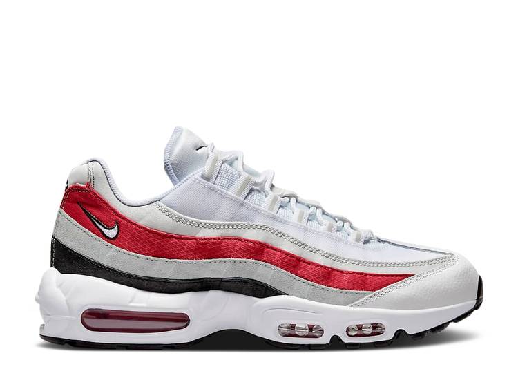 【 NIKE AIR MAX 95 'WHITE VARSITY RED' / BLACK VARSITY RED PARTICLE GREY 】 マックス 黒色 ブラック 赤 レッド 灰色 グレー エアマックス スニーカー メンズ ナイキ