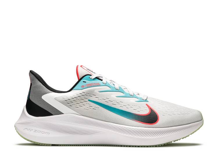 【 NIKE AIR ZOOM WINFLO 7 'FLASH CRIMSON AQUA' / SUMMIT WHITE FLASH CRIMSON 】 ズーム クリムゾン 白色 ホワイト スニーカー メンズ ナイキ｜スニケス