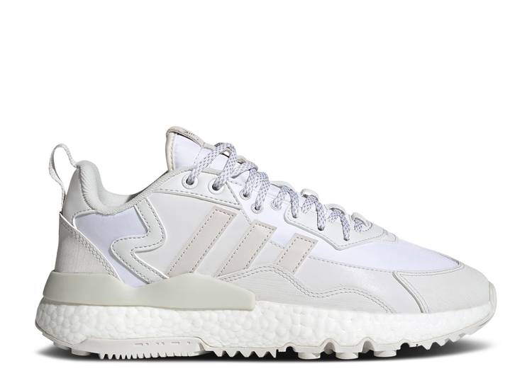 【 ADIDAS NITE JOGGER WINTERIZED 'CRYSTAL WHITE' / CRYSTAL WHITE CLOUD WHITE CORE 】 アディダス ジョガーパンツ 白色 ホワイト コア スニーカー メンズ