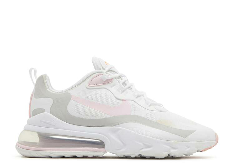 【 NIKE WMNS AIR MAX 270 REACT 'WHITE PINK FOAM' / WHITE TOTAL ORANGE SUMMIT WHITE 】 マックス リアクト ピンク 白色 ホワイト 橙 オレンジ エアマックス スニーカー レディース ナイキ|スニケス