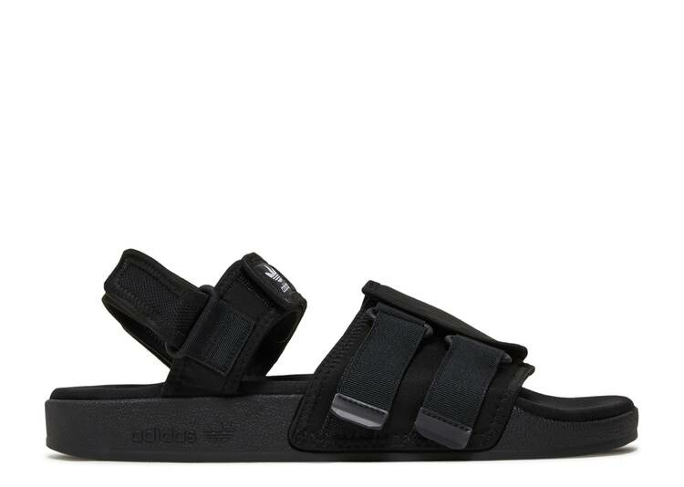 【 ADIDAS ADILETTE SANDAL 'BLACK WHITE' / CORE BLACK CORE BLACK CLOUD 】 アディダス アディレッタ コア 黒色 ブラック スニーカー メンズ