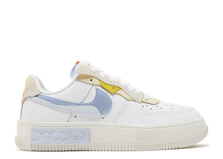 【 NIKE WMNS AIR FORCE 1 FONTANKA \u0027SET TO RISE\u0027 / WHITE PHANTOM LEMON DROP LIGHT 】 白いこと 白いこと 空軍 スニーカー レディース ナイキ