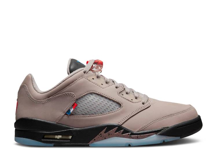 【 AIR JORDAN PARIS SAINT-GERMAIN X JORDAN 5 RETRO LOW \u0027PANAME\u0027 / PUMICE GAME ROYAL BLACK PLUM 】 ナイキ 力くらべ 黒いこと 黒いこと エアジョーダン 力くらべロイヤル 青 青碧 スニーカー メンズ