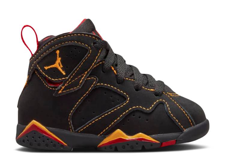 【 AIR JORDAN JORDAN 7 RETRO TD 'CITRUS' 2022 / BLACK CITRUS VARSITY RED 】 ナイキ 黒色 ブラック 赤 レッド エアジョーダン ベビー画像