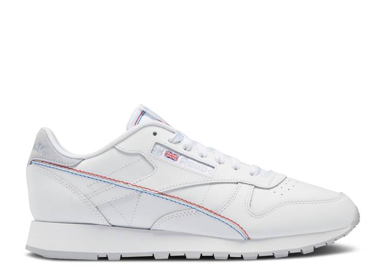 【 REEBOK CLASSIC LEATHER 'WHITE VECTOR BLUE' / FOOTWEAR WHITE FOOTWEAR WHITE 】 リーボック クラシック レザー 白色 ホワイト スニーカー メンズ|スニケス