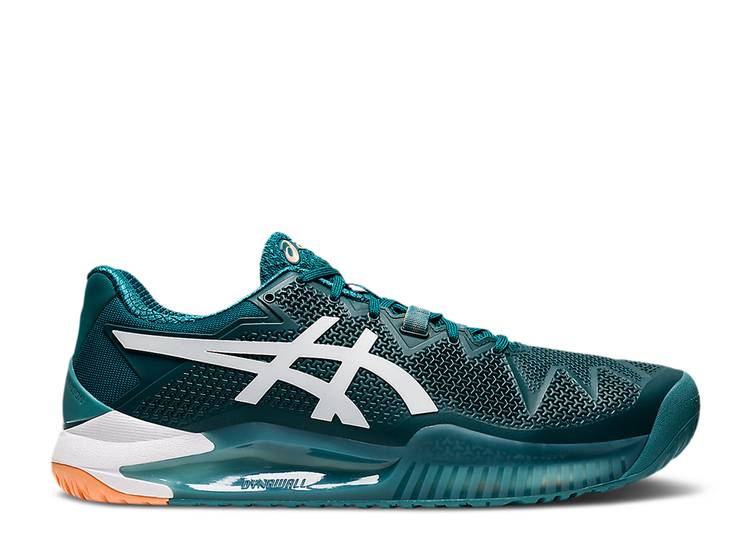 【 ASICS GEL RESOLUTION 8 \u0027VELVET PINE\u0027 / VELVET PINE WHITE 】 白いこと 白いこと スニーカー メンズ アシックス