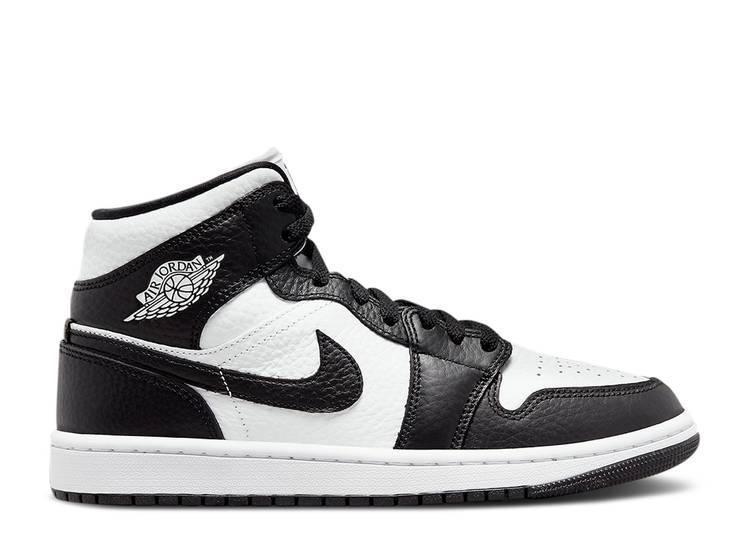 【 AIR JORDAN WMNS JORDAN 1 MID SE \u0027HOMAGE\u0027 / WHITE BLACK WHITE 】 ナイキ ミッド 白いこと 白いこと 黒いこと 黒いこと エアジョーダン スニーカー レディース