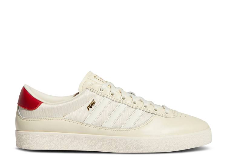 【 ADIDAS PUIG INDOOR \u0027CREAM WHITE SCARLET\u0027 / CREAM WHITE CREAM WHITE SCARLET 】 アディダス 白いこと 白いこと 皮膚軟化剤 スニーカー メンズ