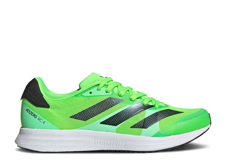 【 ADIDAS ADIZERO RC 4 'SOLAR GREEN BLACK' / SOLAR GREEN CORE BLACK BEAM 】 アディダス アディゼロ 緑 グリーン コア 黒色 ブラック スニーカー メンズ|スニケス