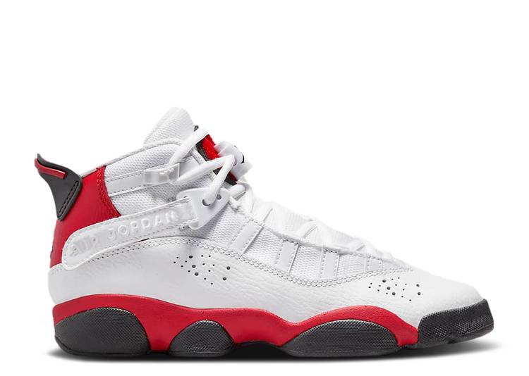【 AIR JORDAN JORDAN 6 RINGS GS CHICAGO / WHITE UNIVERSITY RED BLACK 】 ナイキ リング 白色 ホワイト 赤 レッド 黒色 ブラック エアジョーダン ジュニア キッズ ベビー マタニティ スニーカー