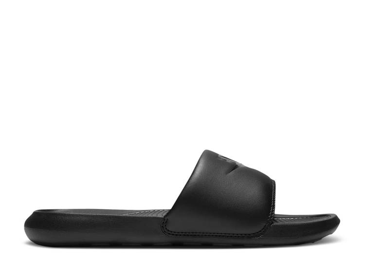 【 NIKE WMNS VICTORI ONE SLIDE 'TRIPLE BLACK' / BLACK BLACK BLACK 】 サンダル 黒色 ブラック スニーカー レディース ナイキ|スニケス