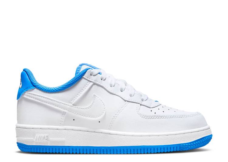 【 NIKE FORCE 1 PS WHITE LIGHT PHOTO BLUE / WHITE LIGHT PHOTO BLUE WHITE 】 白色 ホワイト 青色 ブルー ジュニア キッズ ベビー マタニティ スニーカー ナイキ