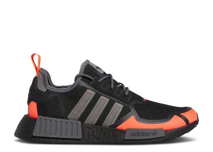 【 ADIDAS NMD_R1 'BLACK SOLAR RED' / CORE BLACK GREY FOUR SOLAR RED 】 アディダス コア 黒色 ブラック 灰色 グレー 赤 レッド スニーカー メンズ